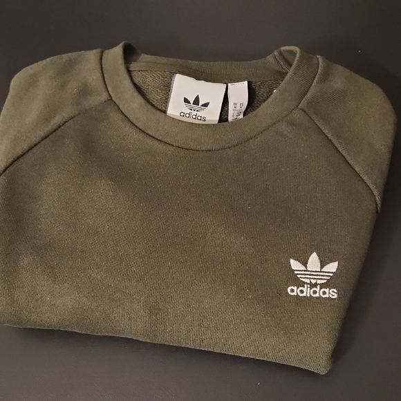 Adidas Men's Dark Green Crewneck Sweatshirt - Picture 4 of 5